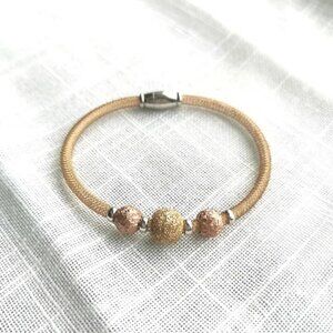 Italian 18k gold vermeil mesh Magnetic bracelet